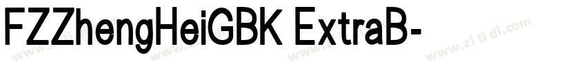 FZZhengHeiGBK ExtraB字体转换